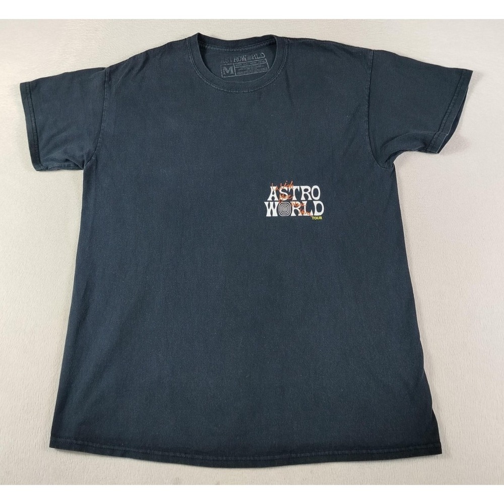 Astroworld Shirt Mens Medium Black Wish You Were Here Tour Travis Scott Graphic